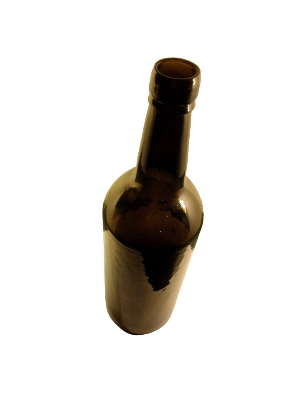 Antique Primitive Brown Glass Spirit Bottle Vintage Liquor Western Colorado
